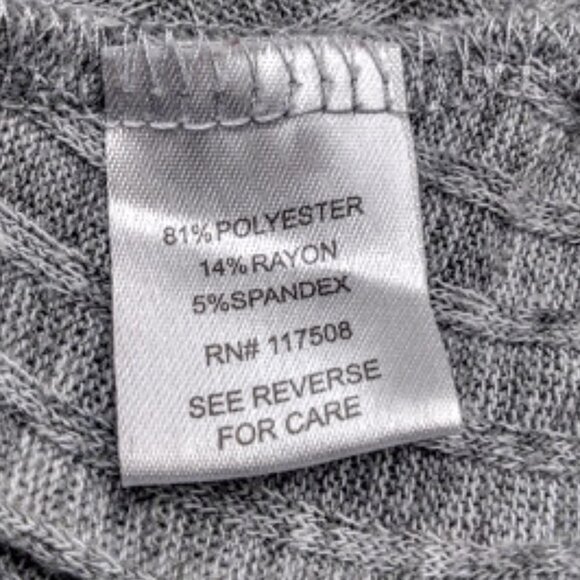Awake Designer-Ribbed knit Long-sleeves Light Gray Pullover Tunic Sweater Sz: XS - Picture 12 of 13